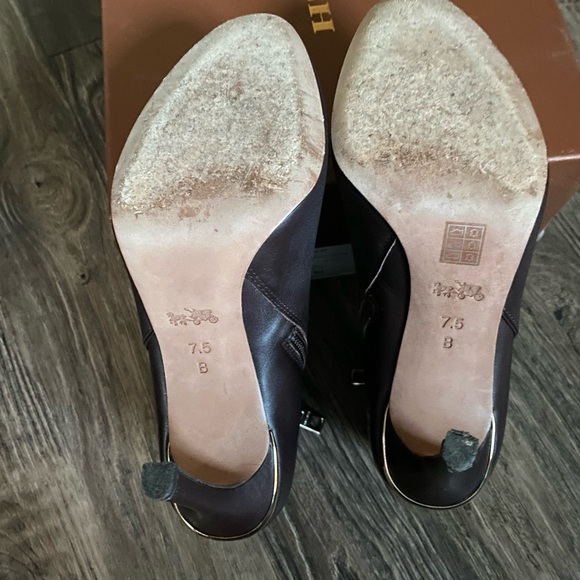 Coach Nila Dress Nappa Chestnut Leather Booties Woman’s Size 7.5M - Picture 6 of 8